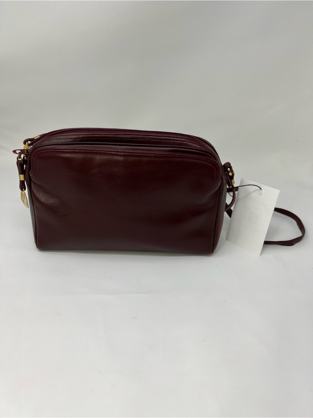 Morris Moskowitz Vintage Small Crossbody Bag in Deep Burgundy